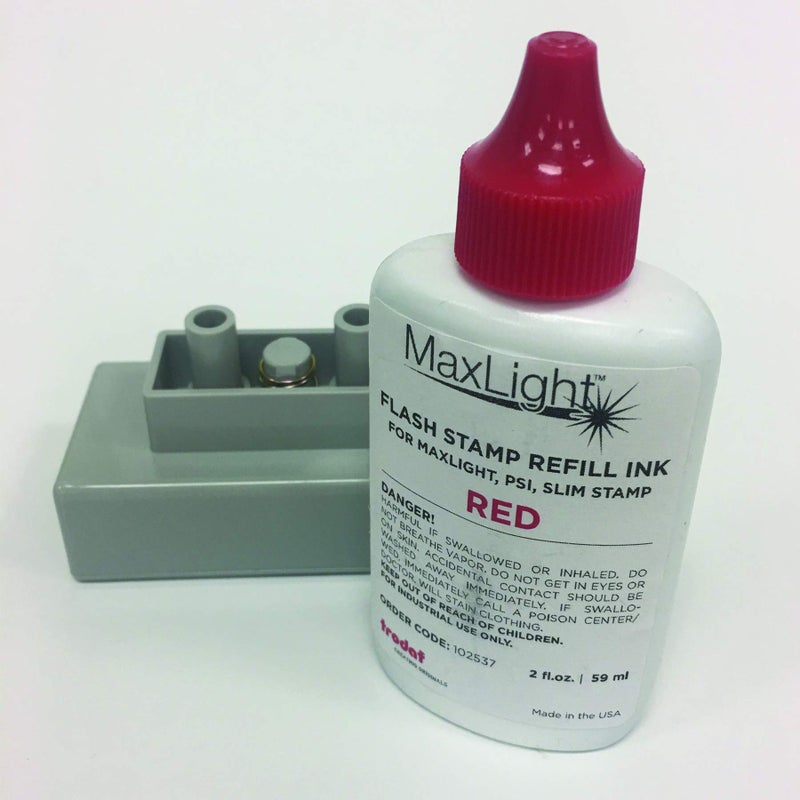 Trodat ML2OZ-RED Maxlight Refill Ink 2oz Bottle Color Red - Image 2